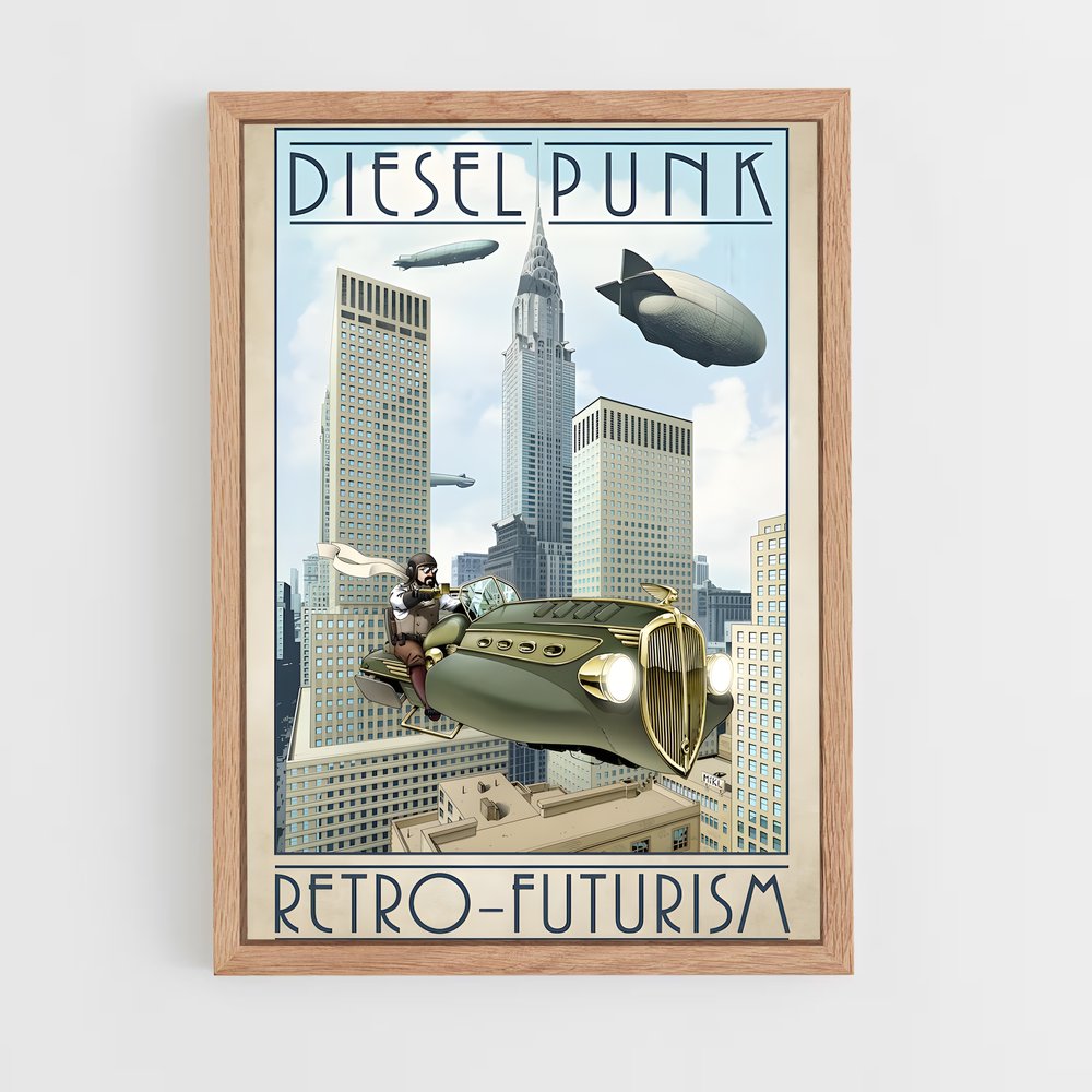 Poster captivant rétro futuriste – affiche Espace rétro (vue 4)